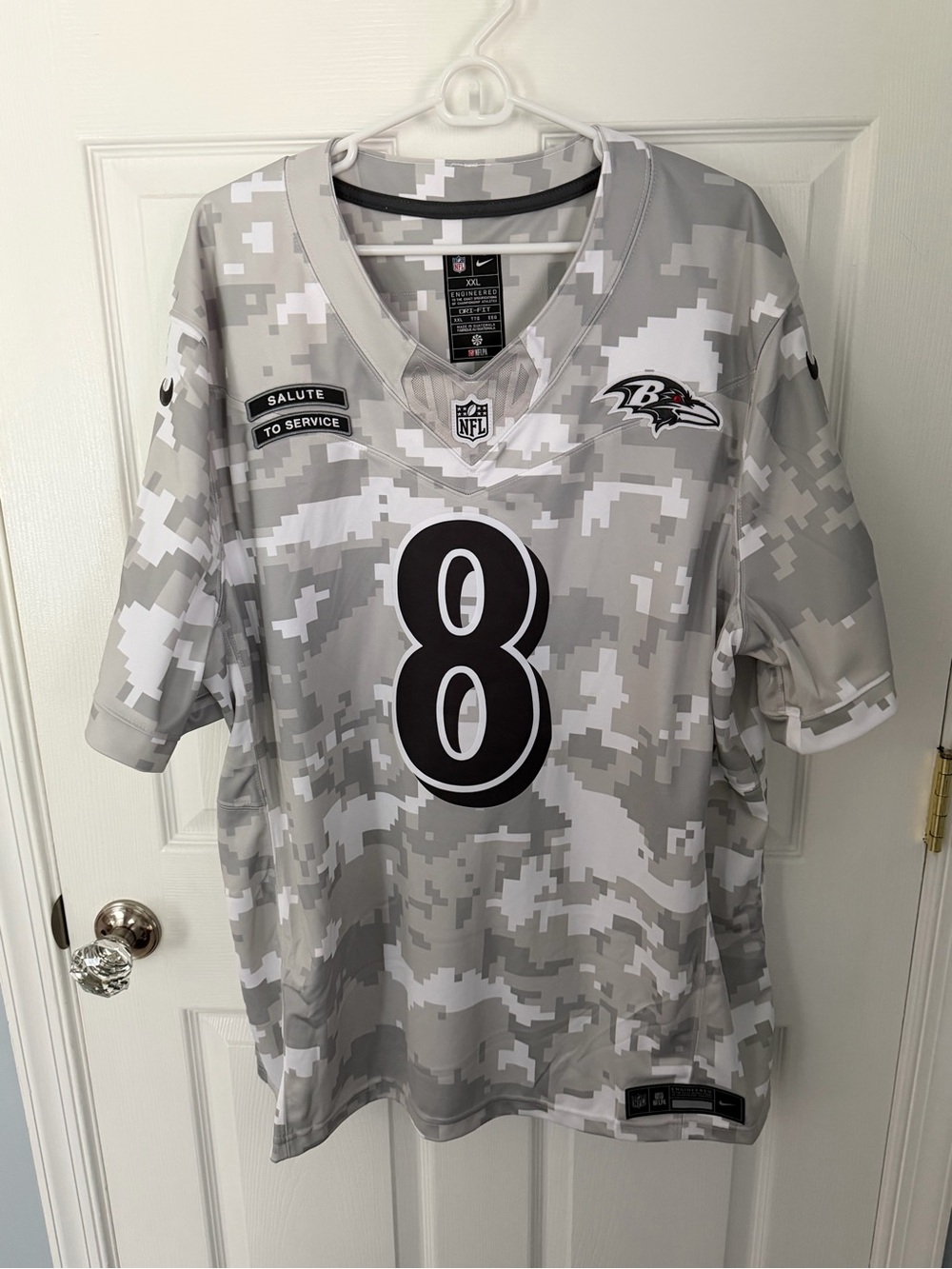 #8 Camo Salute to Service Jersey - Gray